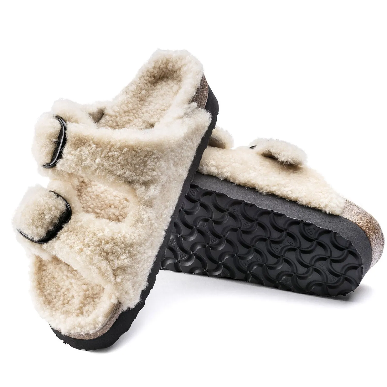Flash Sale Arizona Big Buckle Pelliccia Di Agnello Donna Plateau
