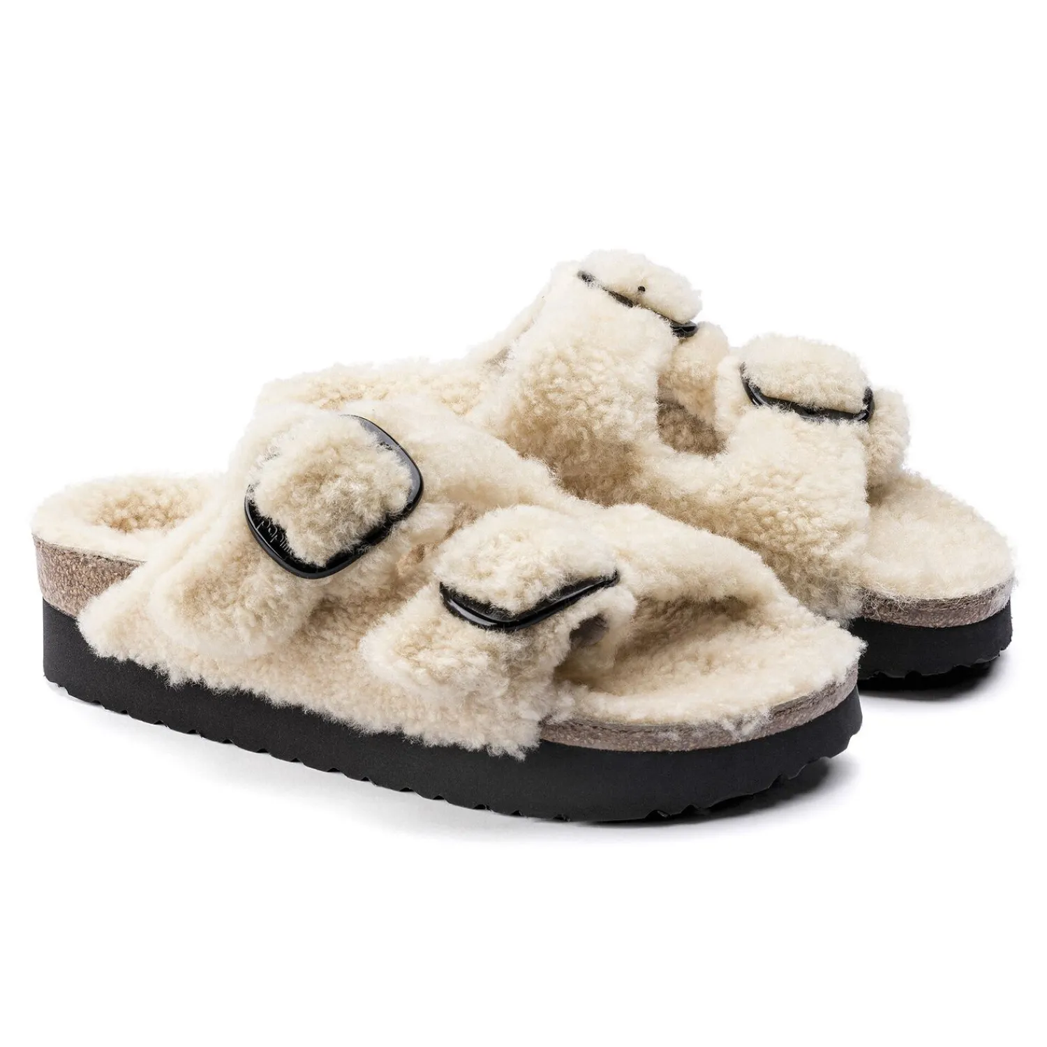 Flash Sale Arizona Big Buckle Pelliccia Di Agnello Donna Plateau