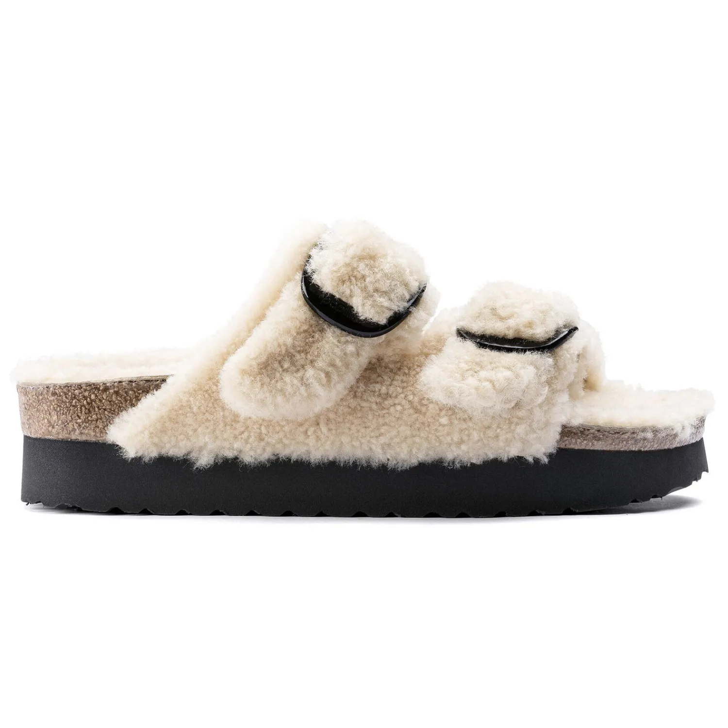 Flash Sale Arizona Big Buckle Pelliccia Di Agnello Donna Plateau