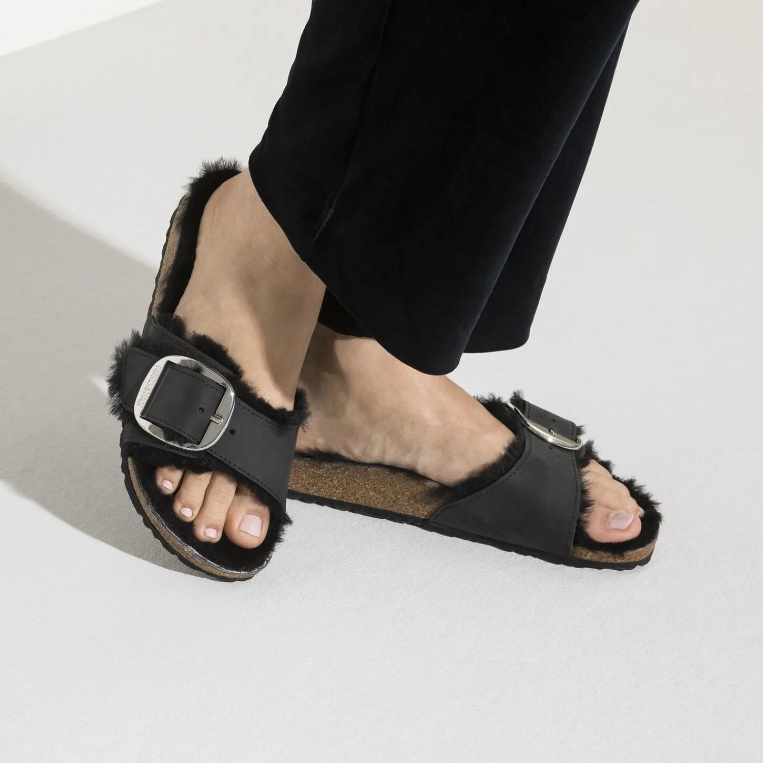 Online Madrid Big Buckle Pelliccia Di Agnello Donna Un Cinturino