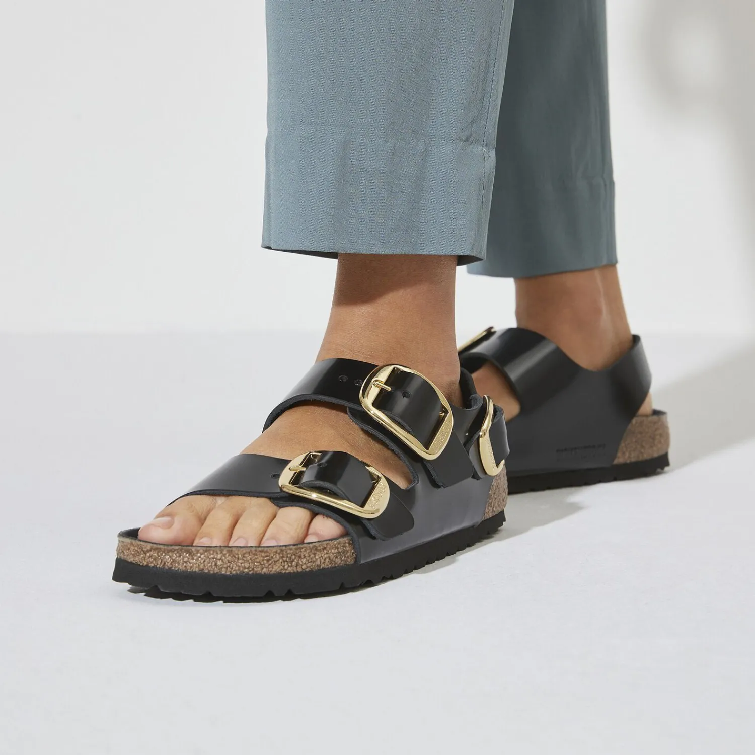Sale Milano Big Buckle Donna Cinturino Per Tallone